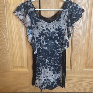 Daytrip black lace blouse medium